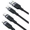 KABEL 3w1 USB-A / USB-C micro-USB Lightning Joyroom S-1T3018A18 30cm 3.5A W OPLOCIE CZARNY