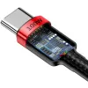 KABEL USB-C / USB-C Baseus Cafule CATKLF-AL91 200cm 100W 5A PD 2.0 QC 3.0 CZARNY W OPLOCIE