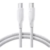 Kabel USB-C / USB-C Joyroom SA34-CC3 100cm 60W 5A PD w oplocie biały