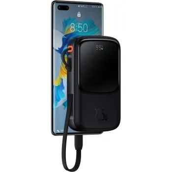 Powerbank Baseus Qpow Digital Display PPQD060101 10000mAh 22,5W PD QC 3.0 1x USB-A 2x USB-C + KABEL