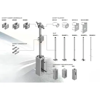 Słup ATS SKAM1/5 pod montaż kamer CCTV