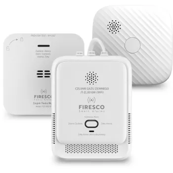 Zestaw czujników WIFI FIRESCO czujnik czadu+czujnik dymu+czujnik gazu