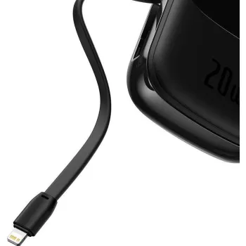Powerbank Baseus Qpow Digital Display PPQD060201 20000mAh 20W PD QC USB-A USB-C + KABEL Lightning