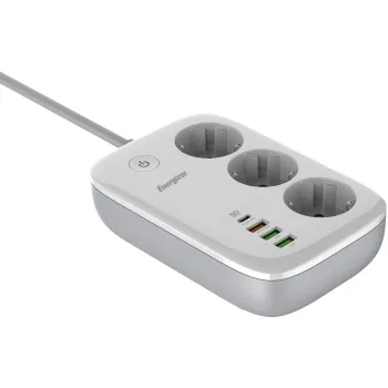 LISTWA ZASILAJĄCA SMART Energizer Z Wi-Fi I APP 3x SCHUKO 3x USB-A 1x USB-C 2500W 10A KABEL 2M