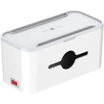 LISTWA ANTYPRZEPIĘCIOWA Z ZABEZPIECZENIEM Energizer 5x SCHUKO 2x USB-A 1x USB-C 2500W 10A KABEL 2M MAGNETIC