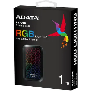 DYSK ZEWNĘTRZNY ADATA SSD SE770G 512G USB3.2-A/C RGB