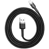 KABEL USB-A / Lightning iPhone Baseus Cafule CALKLF-BG1 100cm Apple 2.4A CZARNO-SZARY W OPLOCIE