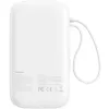 Powerbank Baseus QPow 2 10000mAh 30W z 2 wbudowanymi kablami USB-C - biały