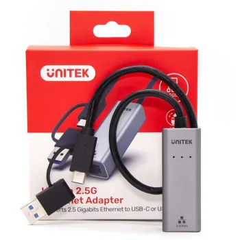 Adapter Unitek U1313C USB-A/C na RJ45 2.5G Ethernet