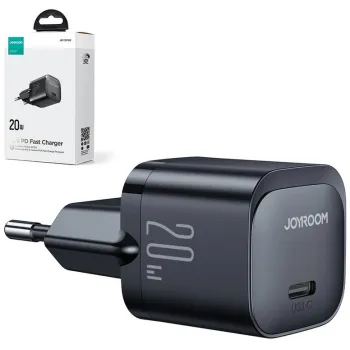 Mini ładowarka sieciowa Joyroom JR-TCF02 20W PD 3.0 QC 3.0 1x USB-C czarna