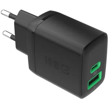 ŁADOWARKA SIECIOWA Greencell PowerSource Duo30 30W 1xUSB-C 1xUSB-A PD 3.0 QC 4.0+ czarna