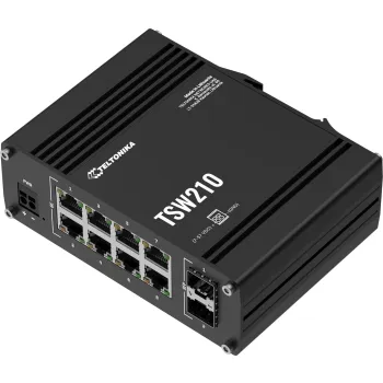 Teltonika TSW210 switch przemysłowy 8xGE 2xSFP PoE+ (TSW210000010) DIN