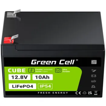 AKUMULATOR LITOWO-ŻELAZOWO-FOSFORANOWY LiFePO4 Green Cell Cube 12.8V 10Ah LFPGC12V10AH