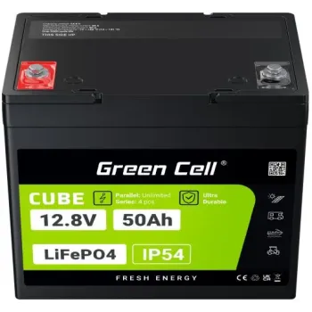 AKUMULATOR LITOWO-ŻELAZOWO-FOSFORANOWY LiFePO4 Green Cell Cube 12.8V 50Ah LFPGC12V50AH