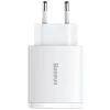 ŁADOWARKA SIECIOWA Baseus Compact Quick Charger CCXJ-E02 30W 2x USB-A 1x USB-C PD 3.0 QC 3.0 BIAŁA