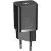 ŁADOWARKA SIECIOWA Baseus Super Si Quick Charger 1C CCSUP-J01 30W 1x USB-C PD 3.0 QC 3.0 CZARNA