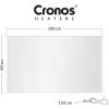 Zestaw Panel grzewczy IR CRONOS Carbon P800 White
