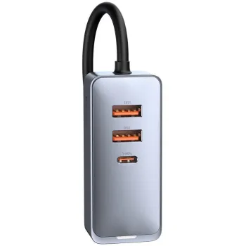ŁADOWARKA SAMOCHODOWA NA PRZEWODZIE Baseus Share Together 120W 3A 3x USB-A 1x USB-C PD 20W QC 3.0