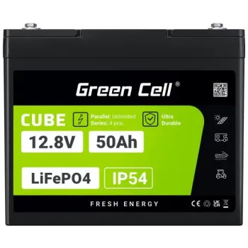 AKUMULATOR LITOWO-ŻELAZOWO-FOSFORANOWY LiFePO4 Green Cell Cube 12.8V 50Ah LFPGC12V50AH