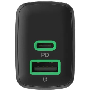 ŁADOWARKA SIECIOWA Greencell PowerSource Duo30 30W 1xUSB-C 1xUSB-A PD 3.0 QC 4.0+ czarna