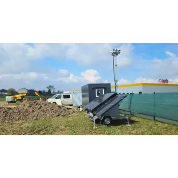 Przyczepa do monitoringu PV3 z zabudową z systemem na fotowoltaikę