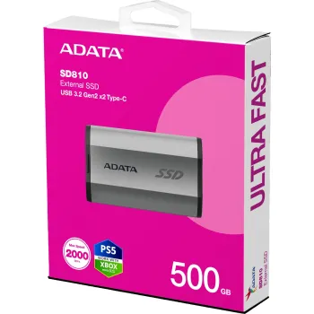 Dysk SSD Adata SD810 External 500GB USB3.2 srebrny