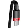 KABEL USB-C / USB-C Baseus Cafule CATKLF-AL91 200cm 100W 5A PD 2.0 QC 3.0 CZARNY W OPLOCIE