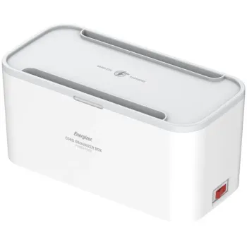 LISTWA ANTYPRZEPIĘCIOWA Z ZABEZPIECZENIEM Energizer 5x SCHUKO 2x USB-A 1x USB-C 2500W 10A KABEL 2M MAGNETIC