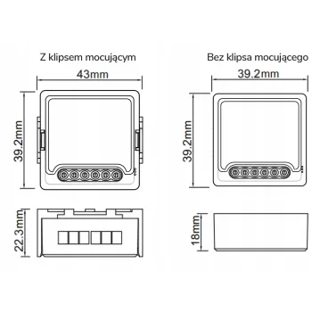 Moduł OXT mini ściemniacz 2 obwody WiFi TUYA