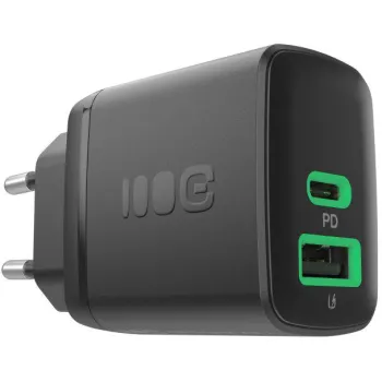 ŁADOWARKA SIECIOWA Greencell PowerSource Duo30 30W 1xUSB-C 1xUSB-A PD 3.0 QC 4.0+ czarna