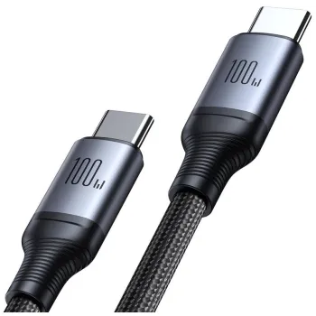 KABEL 2w1 USB-C / 2x USB-C Joyroom Speedy SA21-1T2 150cm 100W W OPLOCIE CZARNY
