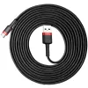 KABEL USB-A / USB-C Baseus Cafule CATKLF-U91 300cm 2A QC 3.0 CZARNO-CZERWONY W OPLOCIE