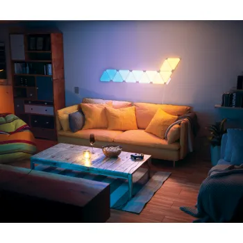 INTELIGENTNE PANELE LED Aurora Nanoleaf Light Panels Smarter Kit WI-FI (Zestaw 9 paneli)