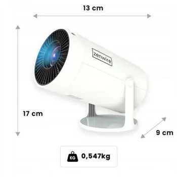 Przenośny Projektor Zenwire R1 Full HD Android Wifi Bluetooth Obrotowy