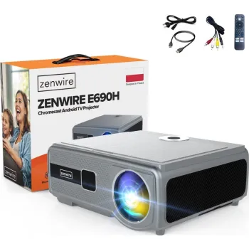 Projektor Zenwire E690H 1000 Ansi WiFi Android 11 FULL HD 4K Autofocus