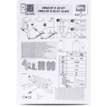Zestaw BFT VIRGO SMART BT B20 KIT do bram dwuskrzydłowych