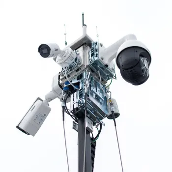 Mobilna wieża do zdalnego wideomonitoringu CCTV iCAM-TOWER AI 5MQ3
