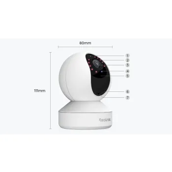 Kamera IP Reolink E340 wewnętrzna obrotowa 8MPx WiFi biała