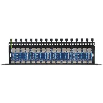 16-kanałowy panel zabezpieczający LAN z ochroną przepięciową PoE EWIMAR PTF-516R-ECO/PoE