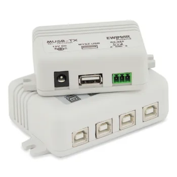 Aktywny przedłużacz myszy USB z separowanym odbiornikiem EWIMAR MUSB-4/1/So v3.2