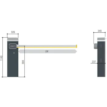 Szlaban CAME GARD GT4 - zestaw do 4 metrów