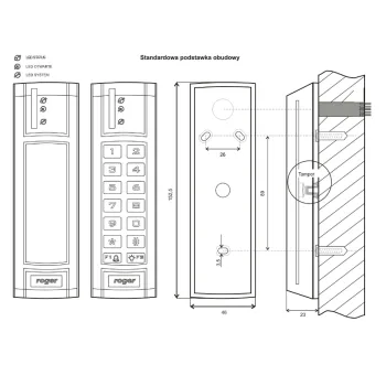Czytnik zbliżeniowy ROGER PRT12MF-DES
