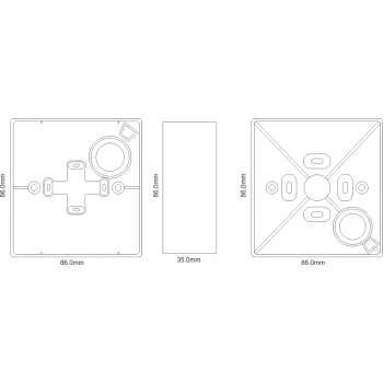 Obudowa BK-2 SCOT do montażu natynkowego przycisków SCOT BT-2, BT-2D, BT-2N