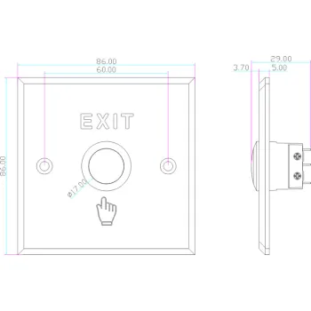 VIDOS przycisk wyjścia OP06