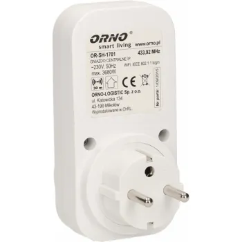 Centrala systemu OR-SH-1701 gniazdko sterowane bezprzewodowo ORNO Smart Living