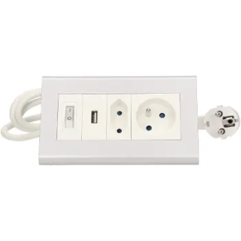 Przedłużacz biurkowy z wyłącznikiem ORNO OR-AE-1328 2x250V AC i USB