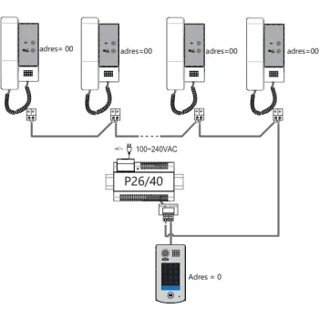 Unifon słuchawkowy VIDOS DUO U1010