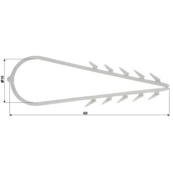 MUROWY TRZYMAK KABLA OKRĄGŁEGO FI 6 DO 10mm 50szt.