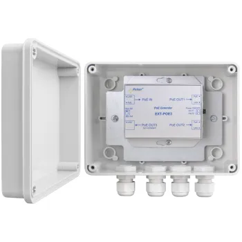 EXTENDER POE PULSAR EXT-POE3H W OBUDOWIE HERMETYCZNEJ DO 3 KAMER IP