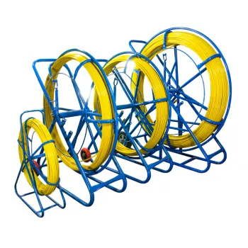 WŁÓKNO SZKLANE DO PRZECIĄGANIA KABLI 4,5mm / 75m (PILOT / STALKA) PE + STOJAK